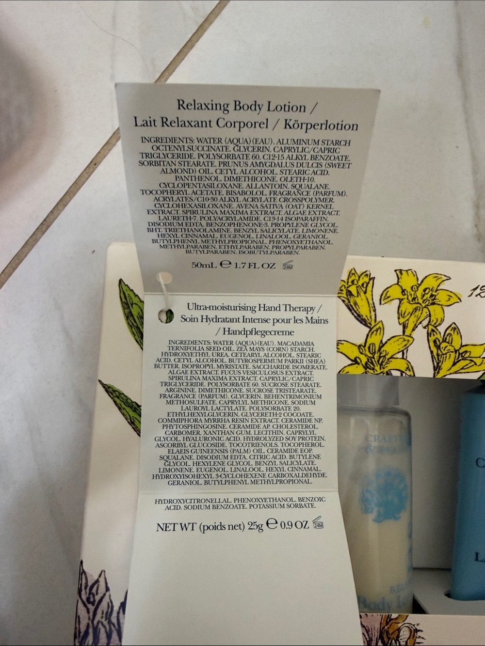 Crabtree & Evelyn Floral Bath & Body Set - Blue, White, Yellow - Picture 2 of 3